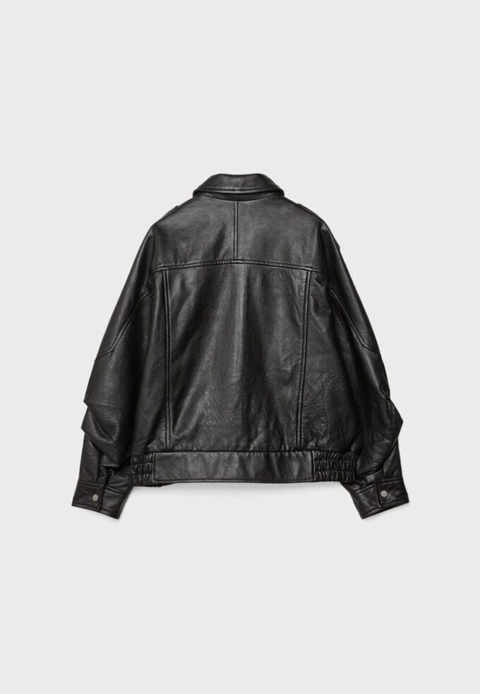 Jachetă de piele Oversize Jachetă de piele Oversize