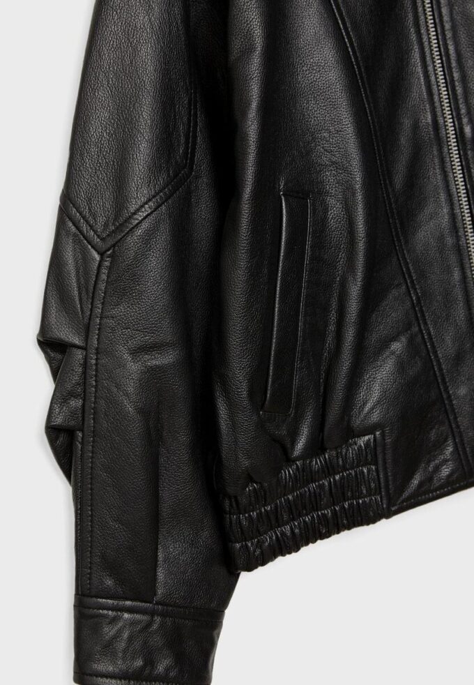 Jachetă de piele Oversize Jachetă de piele Oversize