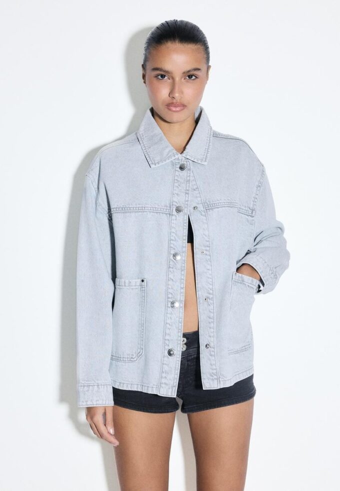 Jachetă din denim cu buzunare Jachetă din denim cu buzunare