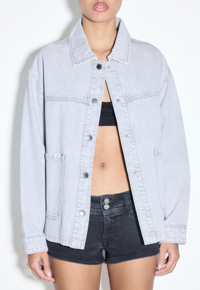 Jachetă din denim cu buzunare Jachetă din denim cu buzunare