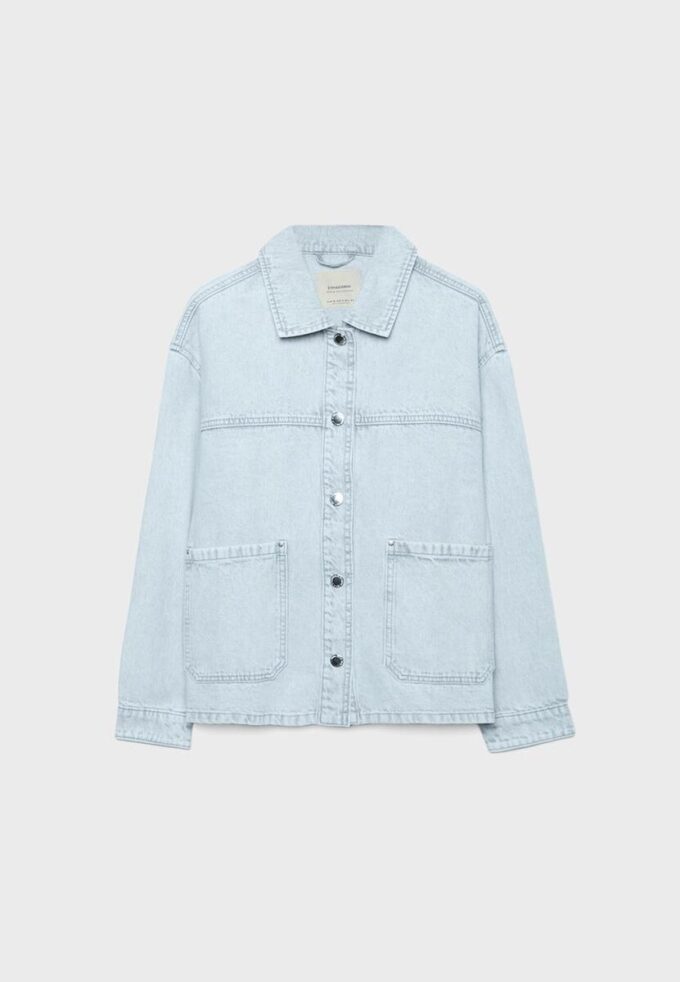 Jachetă din denim cu buzunare Jachetă din denim cu buzunare