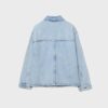 Jachetă din denim cu buzunare aplicate și strasuri Jachetă din denim cu buzunare aplicate și strasuri