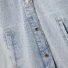 Jachetă din denim cu buzunare aplicate și strasuri Jachetă din denim cu buzunare aplicate și strasuri