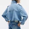 Jachetă din denim cu croi balon Jachetă din denim cu croi balon