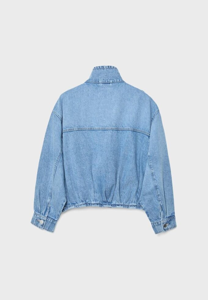 Jachetă din denim cu croi balon Jachetă din denim cu croi balon