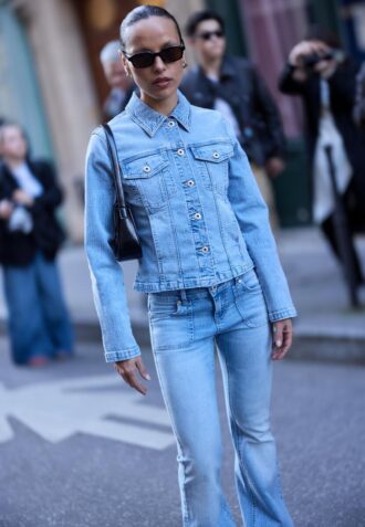 Jachetă din denim cu croială slim