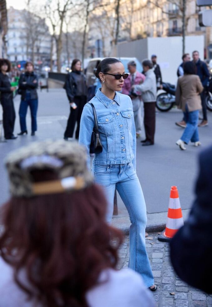 Jachetă din denim cu croială slim