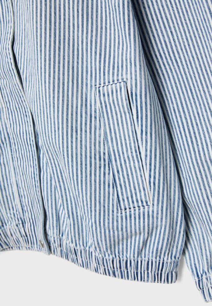 Jachetă din denim cu dungi Jachetă din denim cu dungi