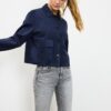 Jachetă din imitație de piele de căprioară cu buzunare Jachetă din imitație de piele de căprioară cu buzunare
