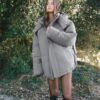 Jachetă matlasată oversize cu glugă Jachetă matlasată oversize cu glugă