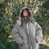 Jachetă matlasată oversize cu glugă Jachetă matlasată oversize cu glugă