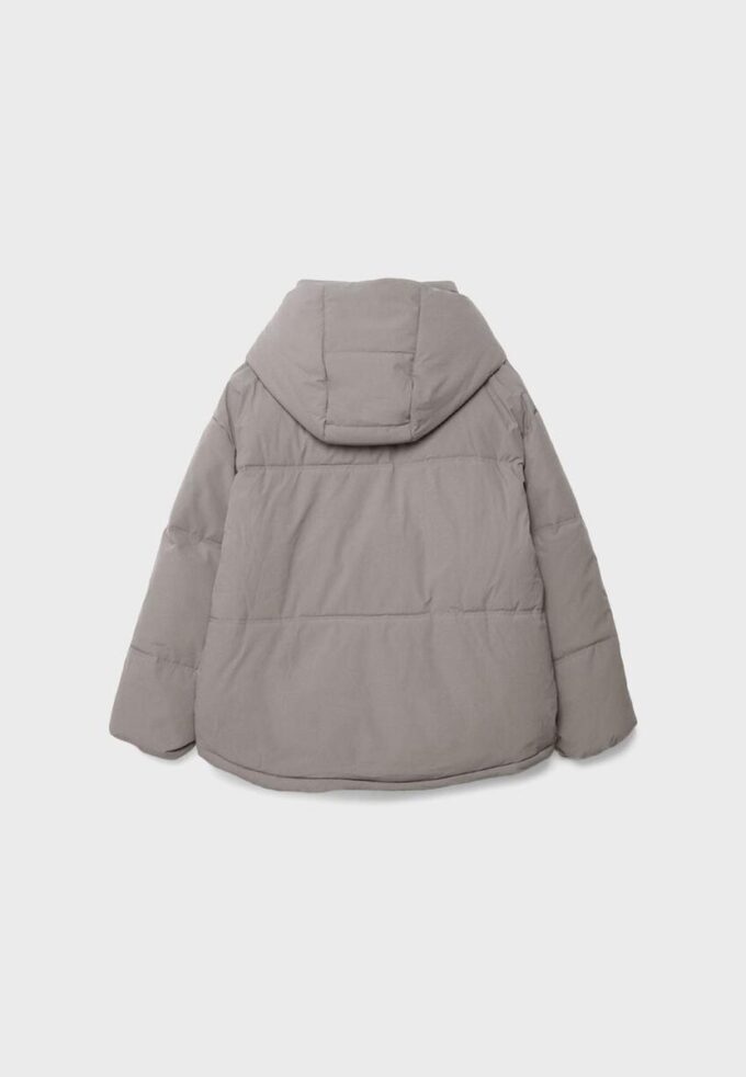Jachetă matlasată oversize cu glugă Jachetă matlasată oversize cu glugă