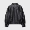 Jachetă oversize cu clapă, 100% piele Jachetă oversize cu clapă, 100% piele