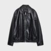 Jachetă oversize cu efect de piele Jachetă oversize cu efect de piele