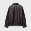 Jachetă oversize cu efect de piele spălată Jachetă oversize cu efect de piele spălată