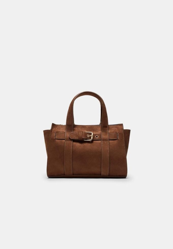 Mini geantă tote cu cataramă