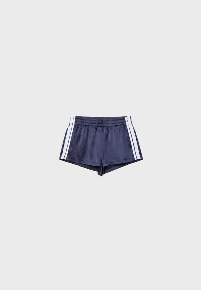 Mini-pantaloni scurți cu efect de satin Mini-pantaloni scurți cu efect de satin