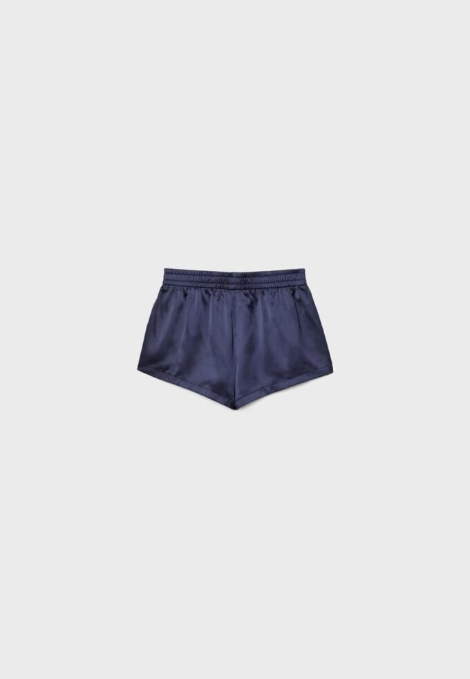Mini-pantaloni scurți cu efect de satin Mini-pantaloni scurți cu efect de satin