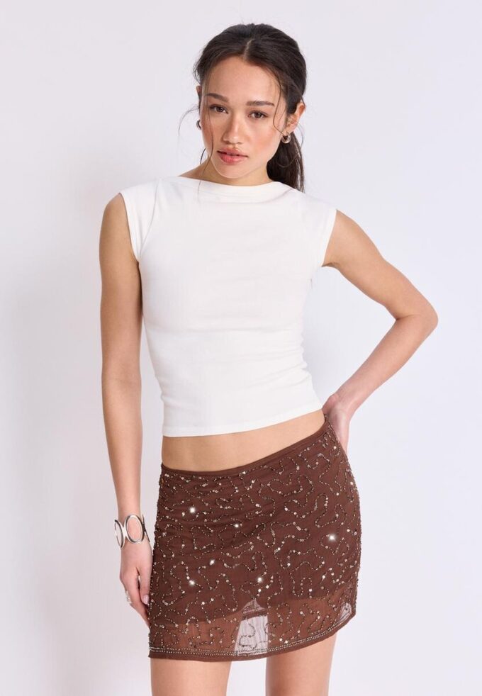 Mini-Skort brodată Mini-Skort brodată