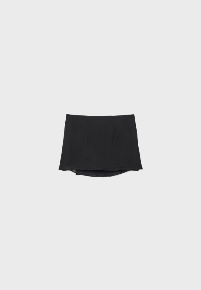 Mini-Skort brodată, cu drapaj Mini-Skort brodată, cu drapaj