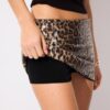 Mini Skort cu paiete cu imprimeu animalier Mini Skort cu paiete cu imprimeu animalier