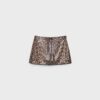 Mini Skort cu paiete cu imprimeu animalier Mini Skort cu paiete cu imprimeu animalier