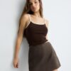 Mini-Skort din imitație de piele de căprioară Mini-Skort din imitație de piele de căprioară