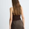 Mini-Skort din imitație de piele de căprioară Mini-Skort din imitație de piele de căprioară