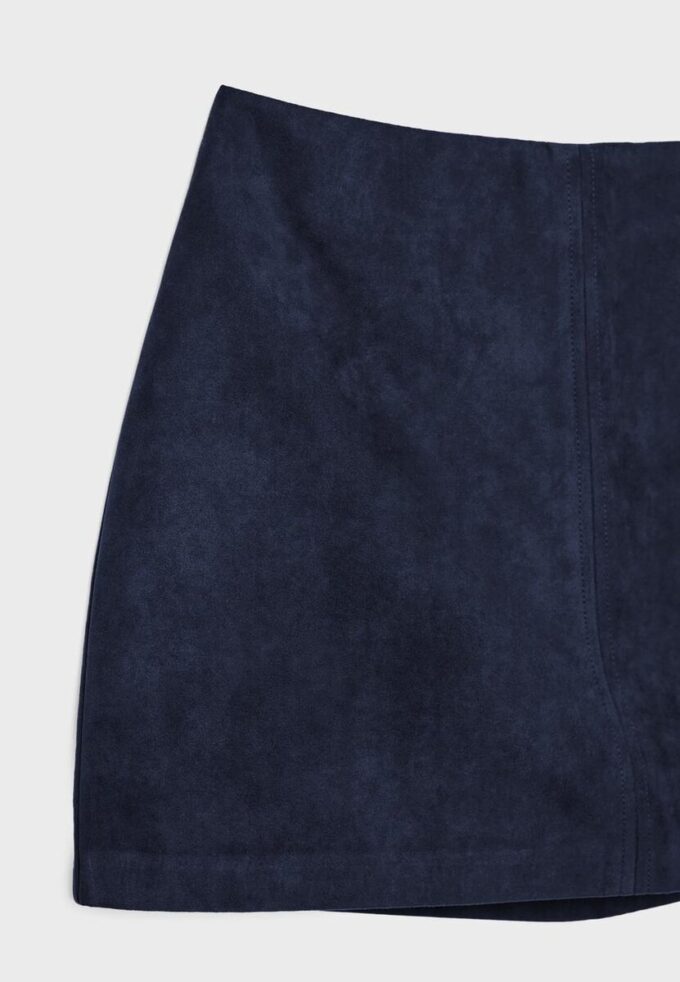 Mini-Skort din imitație de piele de căprioară Mini-Skort din imitație de piele de căprioară