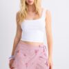 Mini-Skort sarong cu dungi brodate