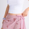 Mini-Skort sarong cu dungi brodate
