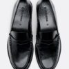 Mocasini negri cu efect de piele Mocasini negri cu efect de piele