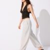 Pantaloni Balloon Fit, cu croială elegantă, largă