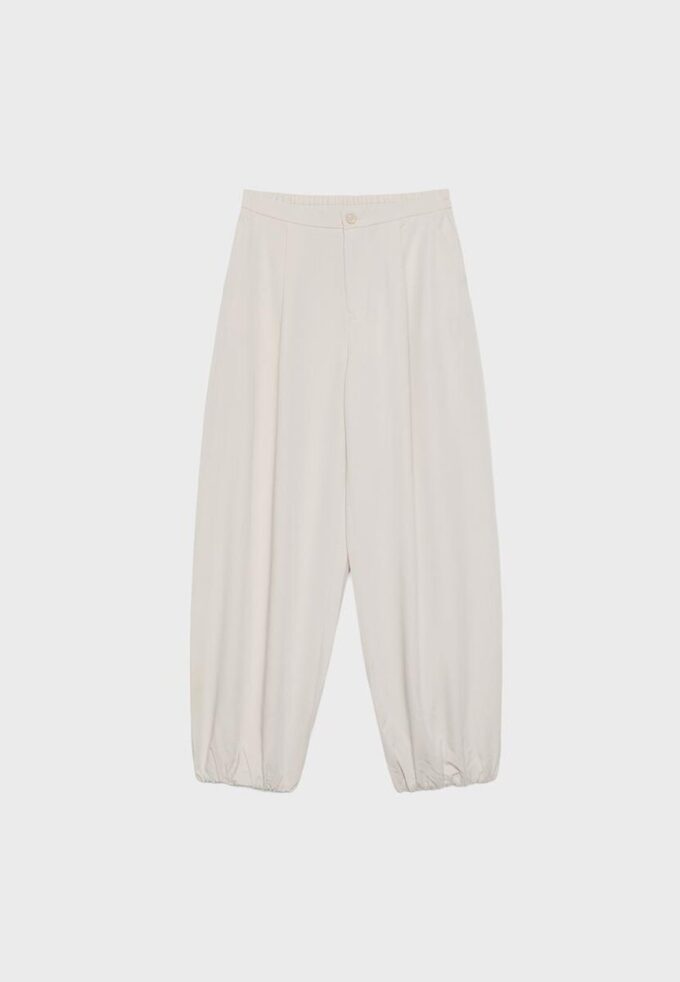 Pantaloni Balloon Fit, cu croială elegantă, largă