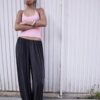 Pantaloni balon fluizi Soft-Touch, cu textură moale Pantaloni balon fluizi Soft-Touch, cu textură moale