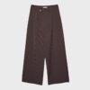 Pantaloni casual eleganți cu dungi și talie încrucișată