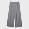 Pantaloni casual eleganți cu dungi și talie încrucișată