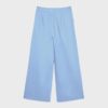 Pantaloni casual eleganți cu dungi și talie încrucișată