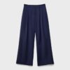 Pantaloni croiți cu croi larg și pense