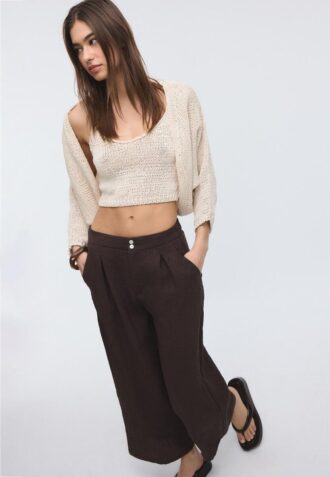 Pantaloni culottes rustici