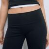 Pantaloni din plasă cu talie pliată Pantaloni din plasă cu talie pliată