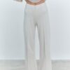 Pantaloni din tricot cu detalii de cusături Pantaloni din tricot cu detalii de cusături