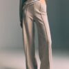Pantaloni din tricot cu detalii de cusături Pantaloni din tricot cu detalii de cusături