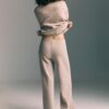 Pantaloni din tricot cu detalii de cusături Pantaloni din tricot cu detalii de cusături