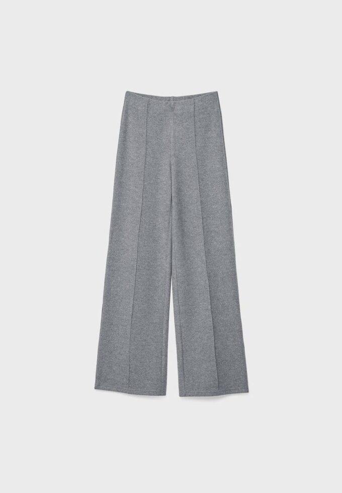 Pantaloni din tricot cu detalii de cusături Pantaloni din tricot cu detalii de cusături