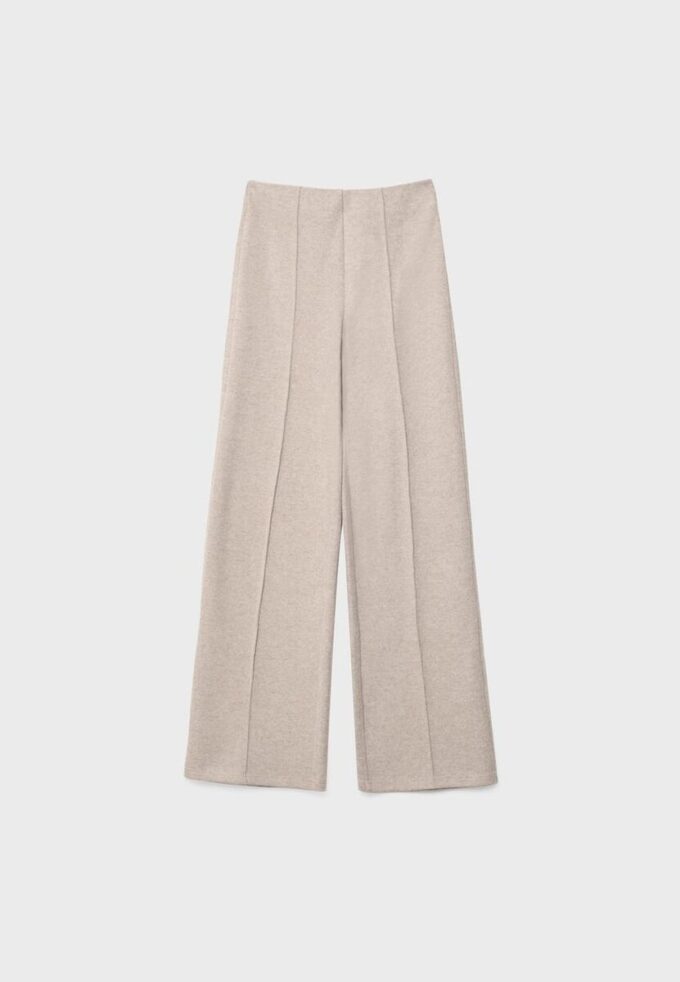 Pantaloni din tricot cu detalii de cusături Pantaloni din tricot cu detalii de cusături