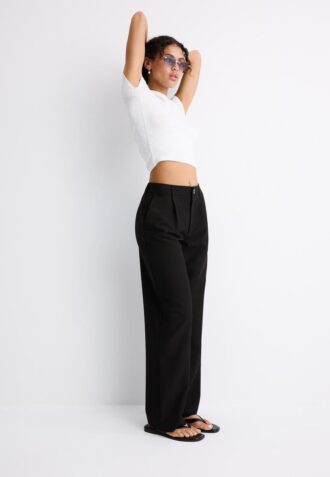 Pantaloni eleganți cu croi drept