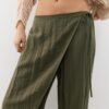Pantaloni fluizi cu înfășurare Pantaloni fluizi cu înfășurare