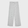 Pantaloni fluizi din amestec de in cu dungi Pantaloni fluizi din amestec de in cu dungi