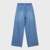 Pantaloni fluizi din denim cu șnur